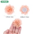 thumbnail image 3 of Uxcell 12-Pack Flores de Gasa 1.97 x 1.97 Pulgadas Flores de Tela de Malla para Decoración del Hogar y DIY Rosa Caqui, 3 of 6