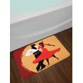 thumbnail image 2 of Spanish Bath Mat, Spanish Dancers in Folk Dress Silhouettes Passion Performance Lovers Vintage Design, Plush Bathroom Decor Mat with Non Slip Backing, 29.5" X 17.5", Multicolor, by Ambesonne, 2 of 2