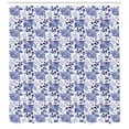 thumbnail image 3 of Paisley Shower Curtain, Boho Leaves in Pastel Tones Curved Tulip Florets Asian Essence Folk Design, Fabric Bathroom Set with Hooks, 69W X 84L Inches Extra Long, Mauve Violet Blue, by Ambesonne, 3 of 3
