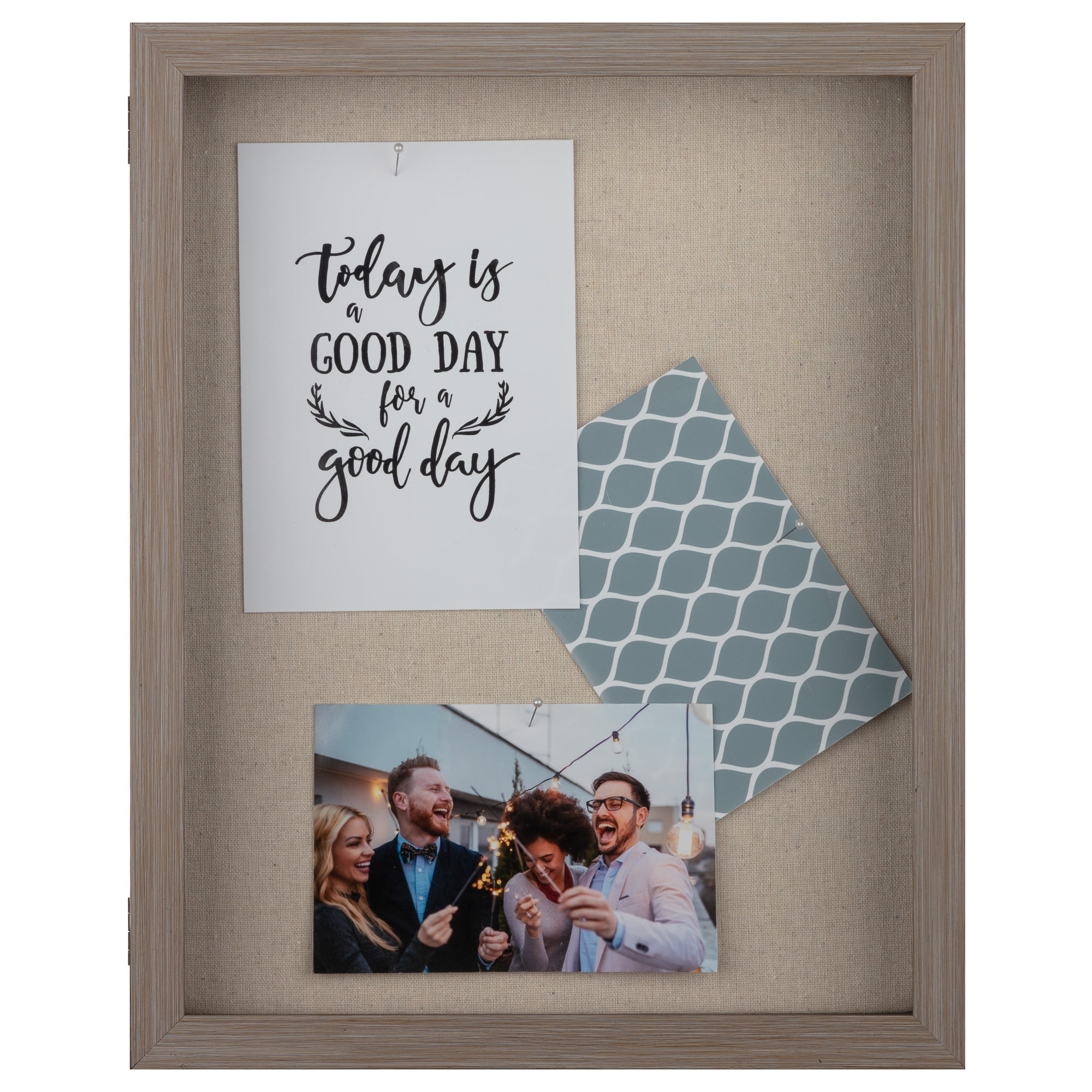 Gallery Solutions 12x15 Distressed Shadow Box Wall Picture Frame