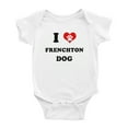 thumbnail image 1 of I Heart Frenchton Dog Funny Cute Baby One-pieces, 1 of 5