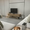 thumbnail image 4 of Tera 63'' Modern Desing TV Stand Console Table for up to 72 inch Flat or Curved Televisions Natural Oud Finish, 4 of 7