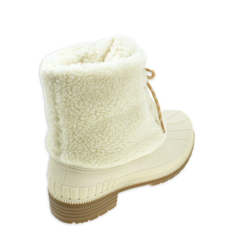 Time and Tru Womens Sherpa Duck Snow Boot Walmart