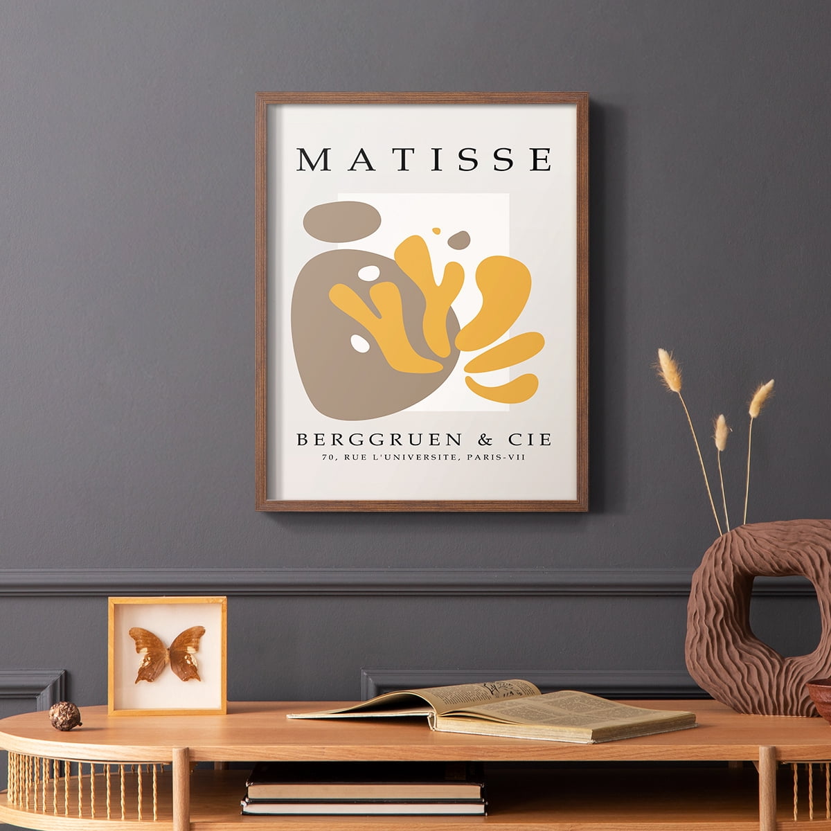 Matisse CXL Framed Print in Brown Solid Wood 11 x 14 Framed Print