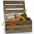 Wooden Crate Storage Box with Lid Large 15in
