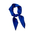 thumbnail image 2 of Elegant Small Square Silk Feeling Scarf Versatile Solid Color Neckerchief for Hair Handbag Tie Accessory Blue, 2 of 3