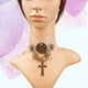 thumbnail image 4 of Elegantes collares de encaje de moda para mujer, estilo retro, estilo steampunk, con esqueleto y calavera, accesorio de fiesta (café), 4 of 7