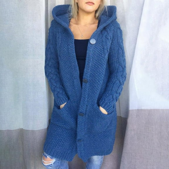 Vedolay Women's Coat Womens Fashion Casual Long Sleeve Open Front Business Lapel Suit Jacket,Blue S