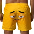 thumbnail image 4 of uublik Swim Shorts Men Swim Trunks Quick Dry Surfing Beach Shorts Drawstring Funny Sports Shorts Yellow, 4 of 4