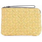 Patricia Nash Cassini Rattan Braided Stitch Leather Wristlet Wallet Bag
