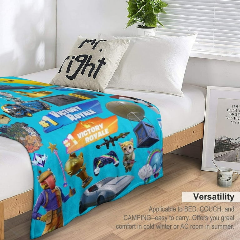 Fortnite flannel blanket throw Plush Throw Blanket Measures - Main Image