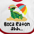 thumbnail image 4 of Inktastic Boca Raton Florida Girls Baby Bib, 4 of 4