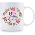 thumbnail image 2 of 69th Birthday Gifts for Women - 69 Years Loved with A Garland Birthday Mug - 69 Year Old Present Ideas for Grandma, Mom, Daughter, Sister, Wife, Friend, Cousin, Aunt, Coworker - 11 oz Coffee Mug, 2 of 6