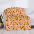 thumbnail image 3 of Yiaed Plaid Sunflower Print Blanket Throw Blanket Soft Cozy Flannel Blanket for Home Bed Sofa Couch Chair-80"x60", 3 of 6