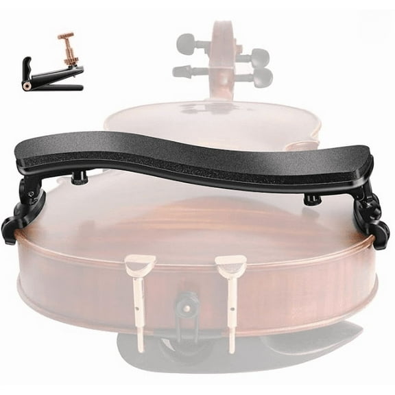 1 Pcs Violin Shoulder Rest for 4/4-3/4 Violins, Ergonomic Violin Chin Rest, Collapsible and Height Adjustable Feet, Lightweight and Easy to Install, Comfortable for Violin Practice and Performance