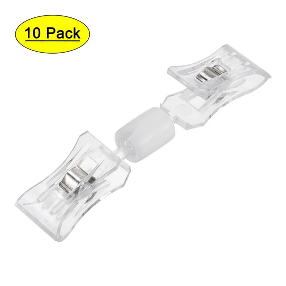 Uxcell Plastic Merchandise Sign Clip, Rotatable Clip-on Holder, Price Tags 1.8x9cm 10 packs