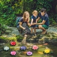 thumbnail image 4 of Moonsky Floating Artificial Water Lilies, 7 Piece Multicolor EVA Plastic Lotus Flowers, Realistic Pond & Pool Decor for Garden Fountains Water lilies 7PC, 4 of 9