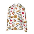 thumbnail image 3 of Goofa Fast Food Printed Women's UPF 50+ Sun Protection Hoodie Jacket Lightweight Long Sleeve Sun Shirt for Women with Pocket Hiking Outdoor-Small, 3 of 9