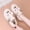 Beige, variant on Cute 3D Pattern Shoes for Women Warm Fuzzy Plush Soft Casual Round Toe Mules With Buckle Strap Non Slip Flat Sole Indoor Outdoor Walking Clogs Black 41(US-8.5)