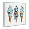thumbnail image 3 of Stupell Industries Blue Glam Ice Cream Cones White Framed Giclee Art design by Amanda Greenwood, 11 x 14, 3 of 8