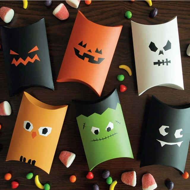 Sentmoon Halloween Decoration Funny Halloween Gift Box Candy Box Wrapping Gift Box Paper And Pollution- Candy Box Halloween Decor Wal-mart Deals