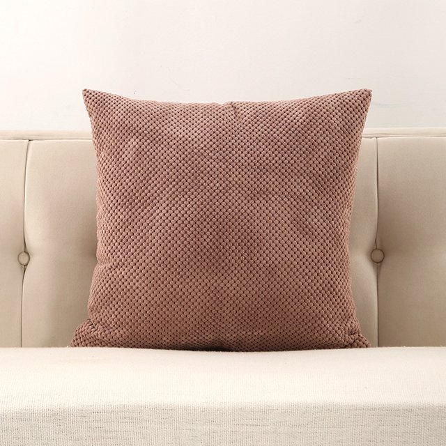 Nvzi 2 fundas de almohada de color liso. Clásicas y atemporales, fundas de almohada sencillas de color puro, que combinan con cualquier cama. 45 x 45 cm (color café claro).