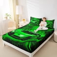 thumbnail image 5 of Homewish Sport Car Player Twin Sheet Sets for Boys, Speed Sports Lover Twin Fitted Sheet, Neon Green Cartoon Flat Sheet, Ultra Soft Bedroom Decor, 3-Piece, 5 of 8