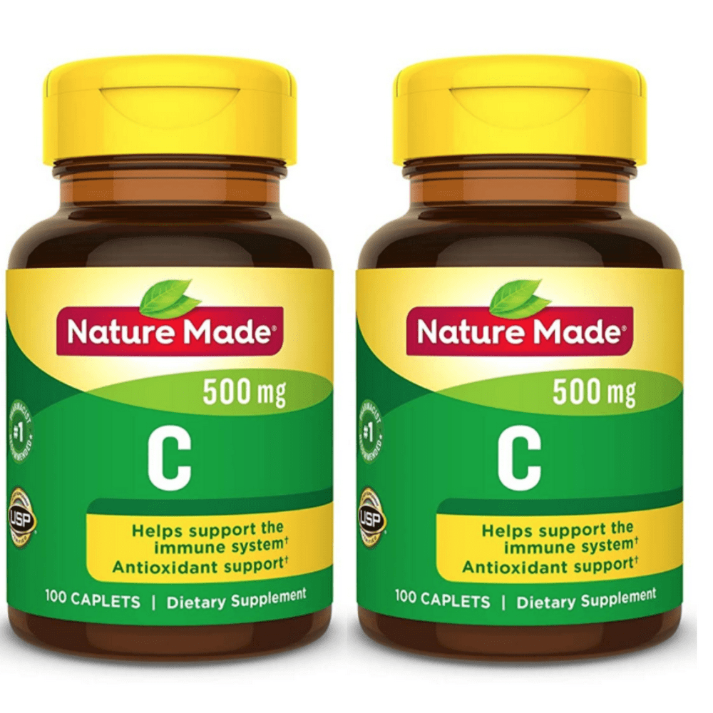 Nature Made, Vitamin C, 500 mg, 100 Caplets 2 Packs