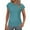 New1/Light Blue, variant on Otvok Womens Solid Color Round Neck Bubble Sleeve Short Sleeved Casual Tops Blouse