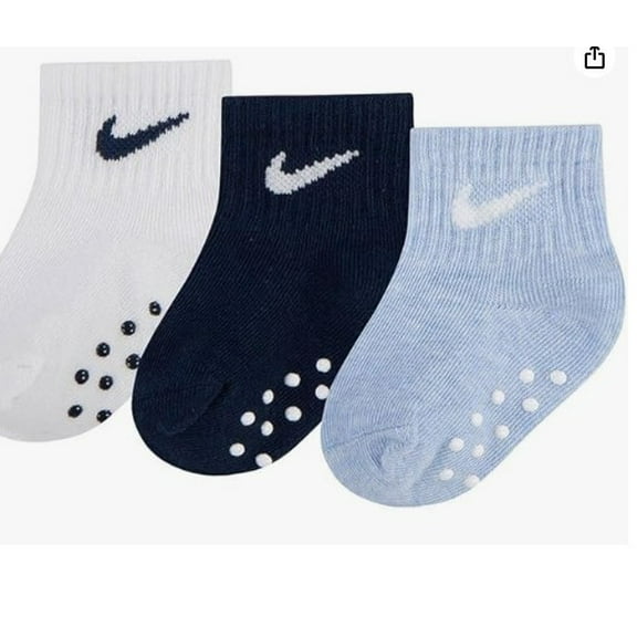 Nike Baby Core Ankle Gripper Socks, 3-Pack