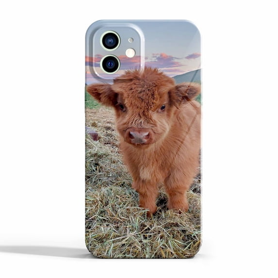 Highland Cow Case for iPhone 12,Aesthetic Art Design Full Cover Protective Case