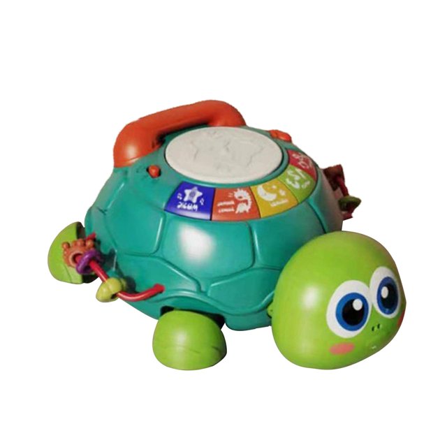 Juguetes musicales de tortuga Juguete de educación temprana Fomentar números Juego de roles Sonido de rastreo Música Simulación Tortuga Teléfono Salvador Teléfono de simulación