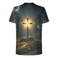 thumbnail image 5 of XMMSWDLA Cross Shirt Jesus Mens Christian Short Sleeve T-Shirt Graphic Tee Black Summer Shirts for Teens, 5 of 5