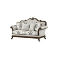 thumbnail image 4 of Gloria Traditional Style button tufted Loveseat made with wood in Ivory, 4 of 7