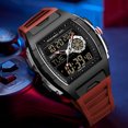 thumbnail image 5 of Men Watches Business Dress Chronograph Big Square Quartz Analog Male Watch Silicone Strap Waterproof Date Gift Mens Wrsit Watch, 5 of 8