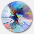 thumbnail image 1 of DesignArt Horloge Murale Abstraite Créative à Grande Fleur Bleue, 1 of 2