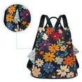 thumbnail image 5 of FORMRS Women's Travel Backpack Purse Anti-theft Hidden Pockets Casual Shoulder Bag, Bright Colorful Flowers Pattern, 5 of 7
