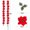 2m 10LED lights, variant on 2/3/4m Christmas Poinsettia Garland Artificial Flower Xmas String Light Indoor/Outdoor Holiday Decor Christmas 2023 Navidad Noel