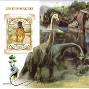 Central Africa - 2022 Indosuchus Dinosaurs - Stamp Souvenir Sheet - CA220307b