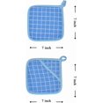 thumbnail image 4 of HEETLY Pot Holders and Oven Mitts Set, 4 Piece Cotton Oven Mitts and Potholders, Heat Resistant 392°F, Kitchen Mittens for Cooking Baking Grilling, 4 of 6