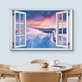 thumbnail image 3 of wall26 Canvas Print Wall Art Window View Sunset Aerial Snow Mountain Range Sunset Wilderness Nature Photography Realism Scenic Landscape Colorful Multicolor for Living Room, Bedroom, Office - 16&quot, 3 of 5
