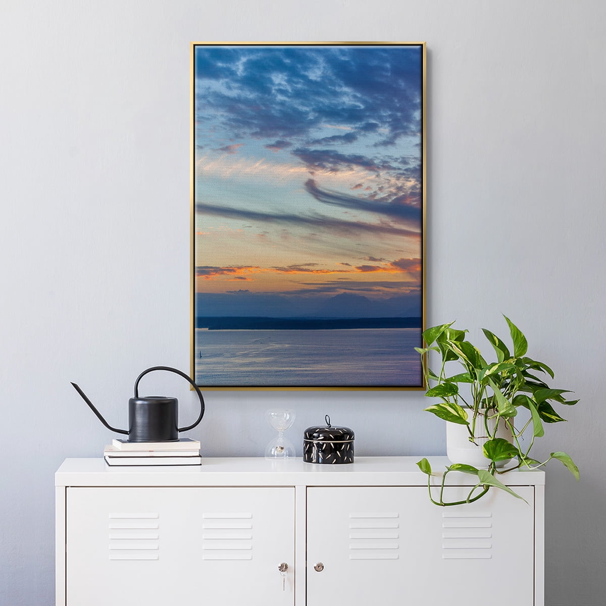 Cloud Variations Framed Premium Gallery Wrapped Canvas - Ready to Hang