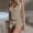 Khaki, variant on Dianli Pajama Set Loungewear Loose Printed Two Piece Beach Vacation Short Set Stand Collar Lapel Short Sleeve Shirt With Pockets Elastic Waist Shorts Lightweight Breathable Homewear Sleepwear