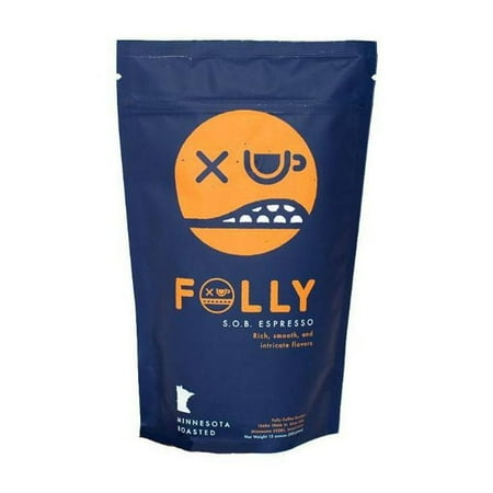 2X - Folly Coffee Espresso Whole Bean Dark Roast Coffee - 12oz