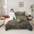 thumbnail image 4 of jejeloiu Retro Camouflage Camo Bedding Comforter Set,Wild Mallard Twin Comforter Sets,Rustic Farmhouse Cabin Bedding Set For Men Women,Ultra Soft Home Decor Reversible,2pcs, 4 of 8