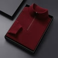 thumbnail image 4 of pstuiky manga larga para hombre, Blusa/camisa informal y moderna de color liso con cuello alto, manga larga y bolsillo con cremallera para hombre camisetas de hombre s, 4 of 5