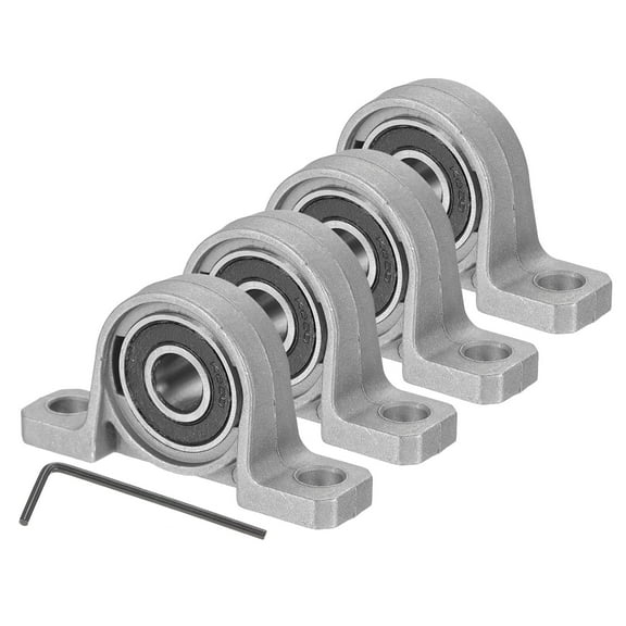 Uxcell Pillow Block Bearing 3/8" (10mm) Vertical Flange Pillow Block Pack of 4