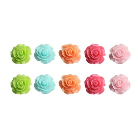 

10Pcs 2cm Creative Valentine s Day Imitation Rose Refrigerator Paste Refrigerator Magnetic Sticker (Random Color)