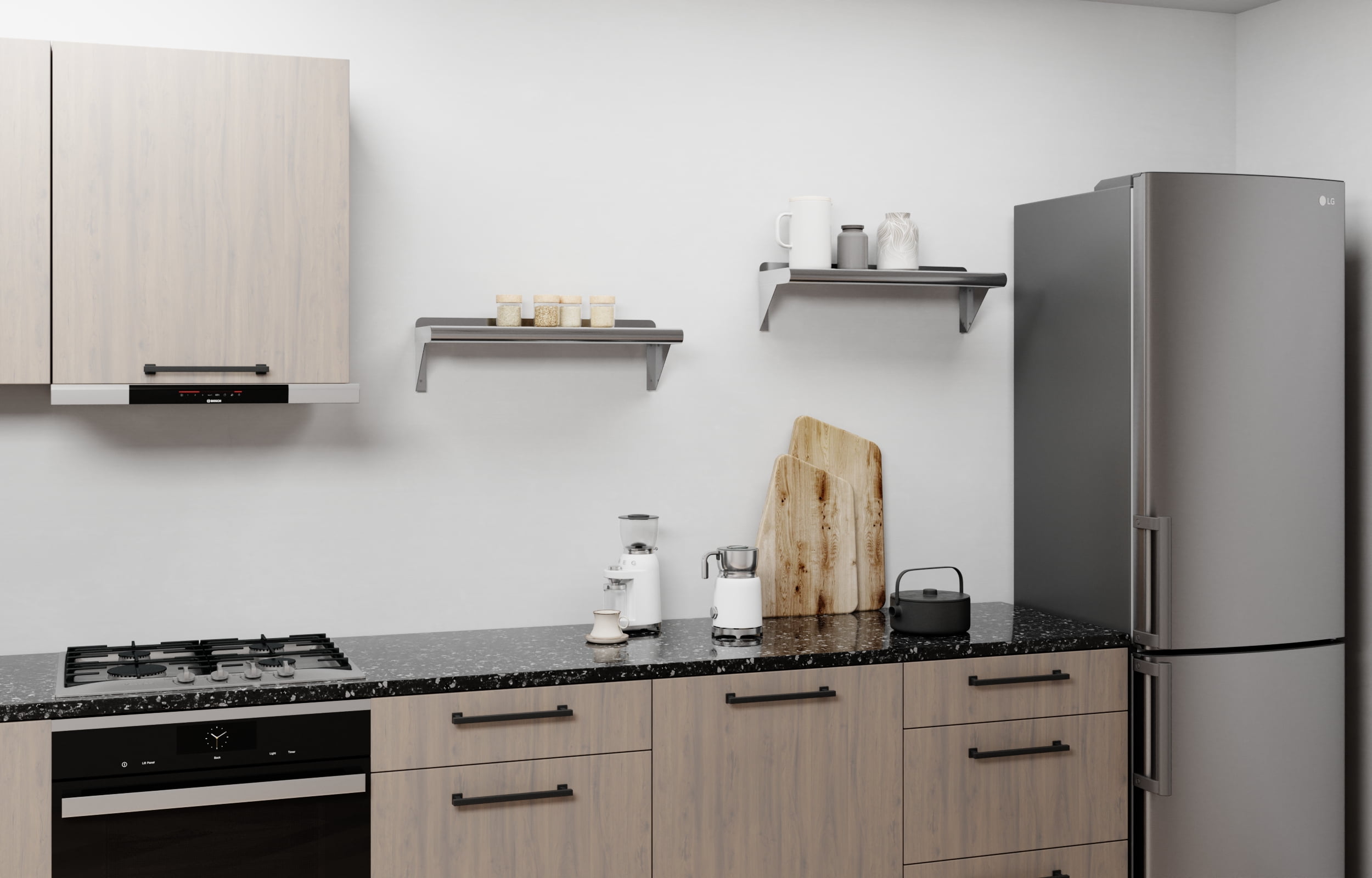 AmGood 8 in. x 24 in. Stainless Steel Wall Shelf | NSF Certified | Appliance & Equipment Metal Shelving | Kitchen, Restaurant, Garage, Laundry, Utility Room