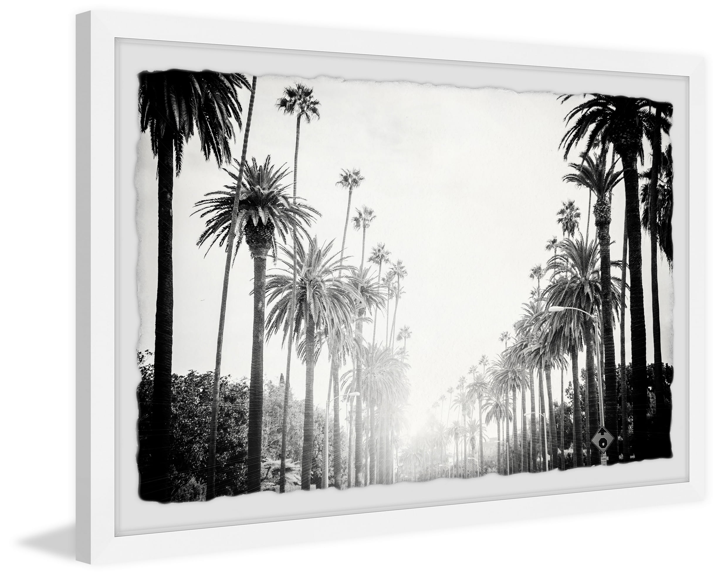 Marmont Hill Line of Palm Trees Framed Wall Art